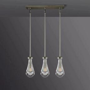 Raindrop Linear Chandelier 3-Light 22''
