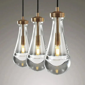 Raindrop Linear Chandelier 3-Light 22''