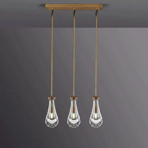 Raindrop Linear Chandelier 3-Light 22''