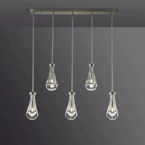 Raindrop Linear Chandelier 5-Light 36''