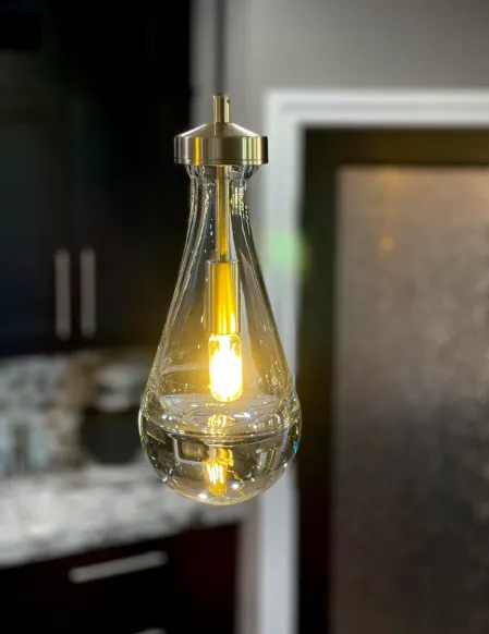 Raindrop Modern Glass Kitchen Island Pendant Light