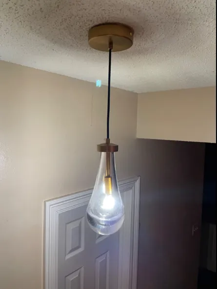 Raindrop Modern Glass Kitchen Island Pendant Light