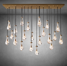 Raindrop Rectangular Chandelier 54" 72"