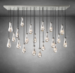 Raindrop Rectangular Chandelier 54" 72"