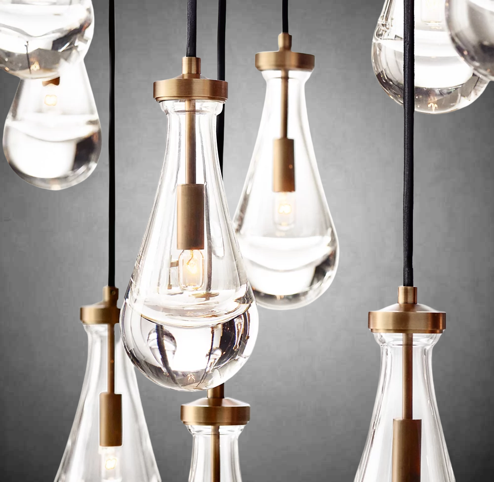 Raindrop Rectangular Chandelier 54" 72"