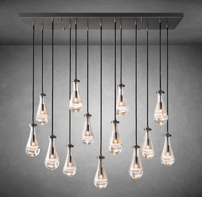 Raindrop Rectangular Chandelier 54" 72"