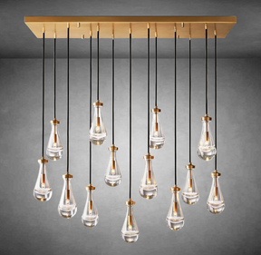 Raindrop Rectangular Chandelier 54" 72"