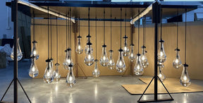 Raindrop Rectangular Chandelier W72" 21-Lights