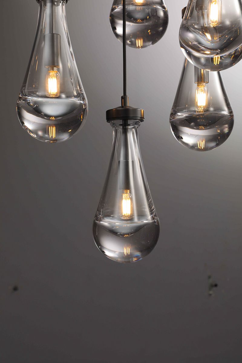 Raindrop Rectangular Chandelier W72" 21-Lights