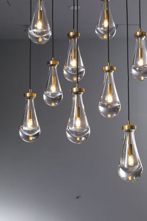 Raindrop Rectangular Chandelier W72" 21-Lights