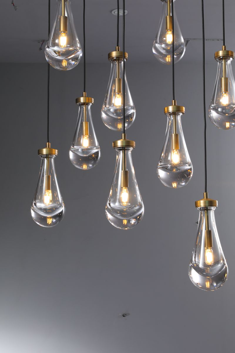 Raindrop Rectangular Chandelier W72" 21-Lights