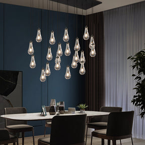 Raindrop Rectangular Chandelier W72" 21-Lights