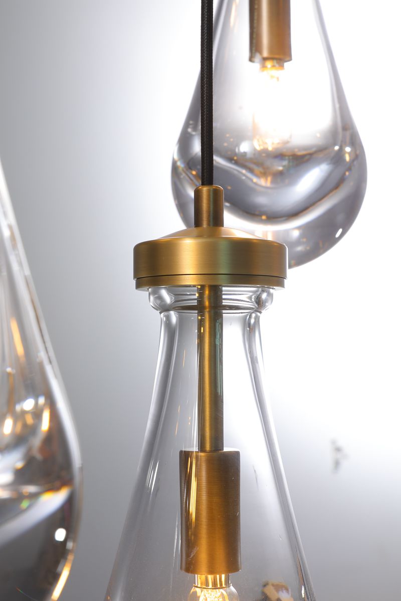 Raindrop Rectangular Chandelier W72" 21-Lights