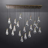 Raindrop Rectangular Chandelier W72" 21-Lights