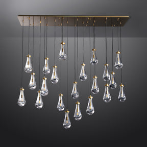 Raindrop Rectangular Chandelier W72" 21-Lights