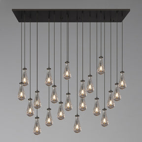 Raindrop Rectangular Chandelier W72" 21-Lights