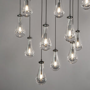 Raindrop Rectangular Chandelier W72" 21-Lights