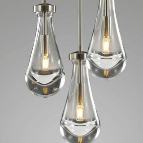 Raindrop Round Chandelier 5 Lights 14"D