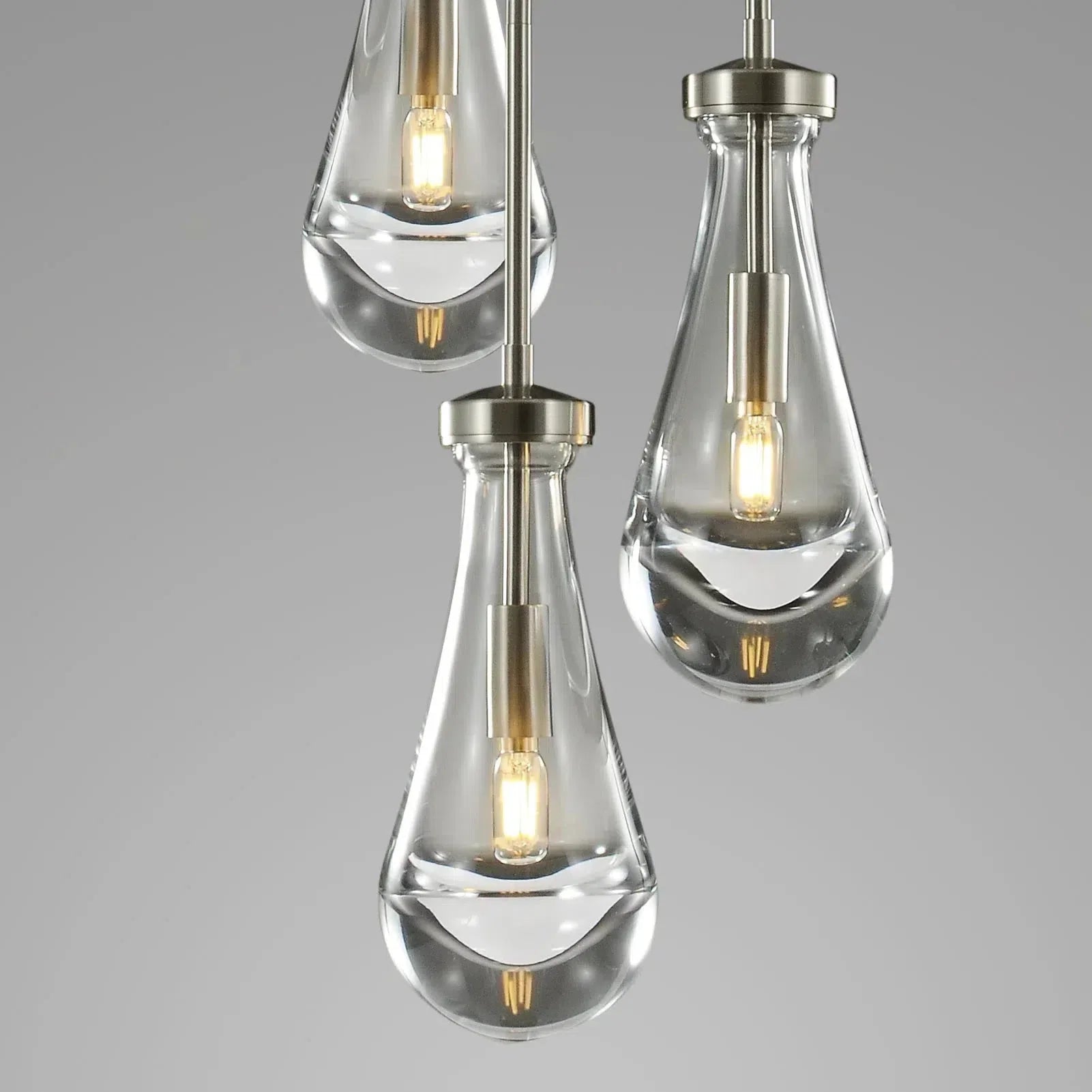Raindrop Round Chandelier 5 Lights 14"D