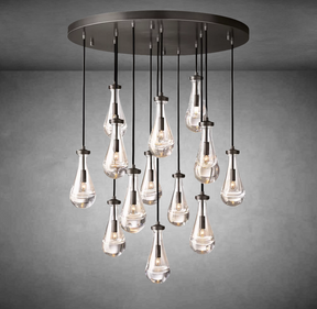 Raindrop Round Chandelier Modern Luxury Glass Chandelier For Living Room Dining Room
