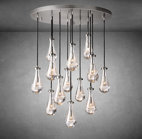 Raindrop Round Chandelier Modern Luxury Glass Chandelier For Living Room Dining Room