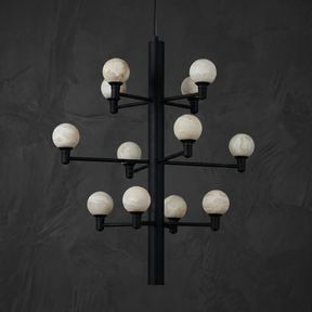 Chandelier in a dining room