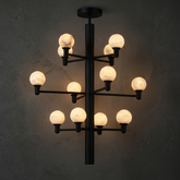 Chandelier in matte black