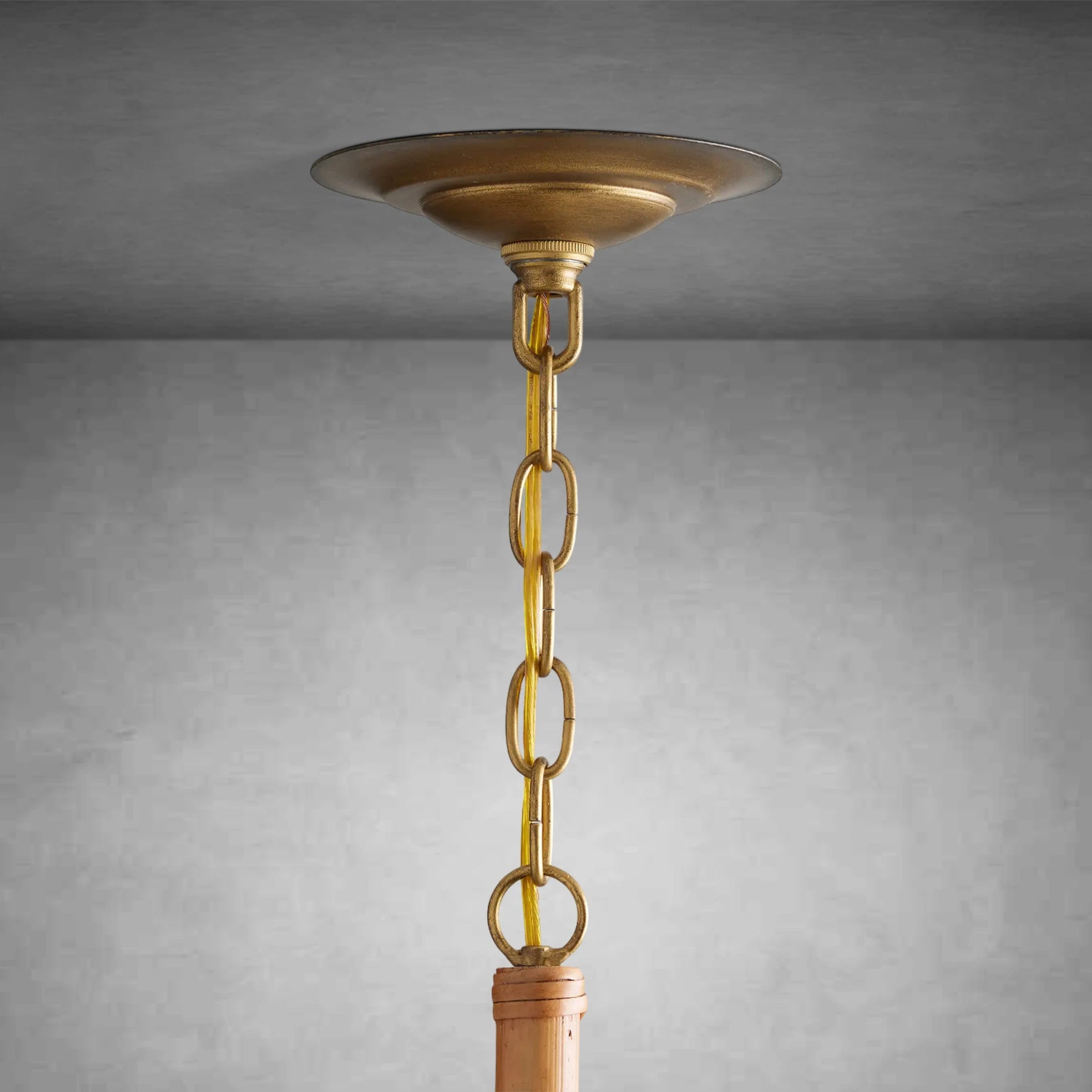 Ravda Round Chandelier with Antique Brass