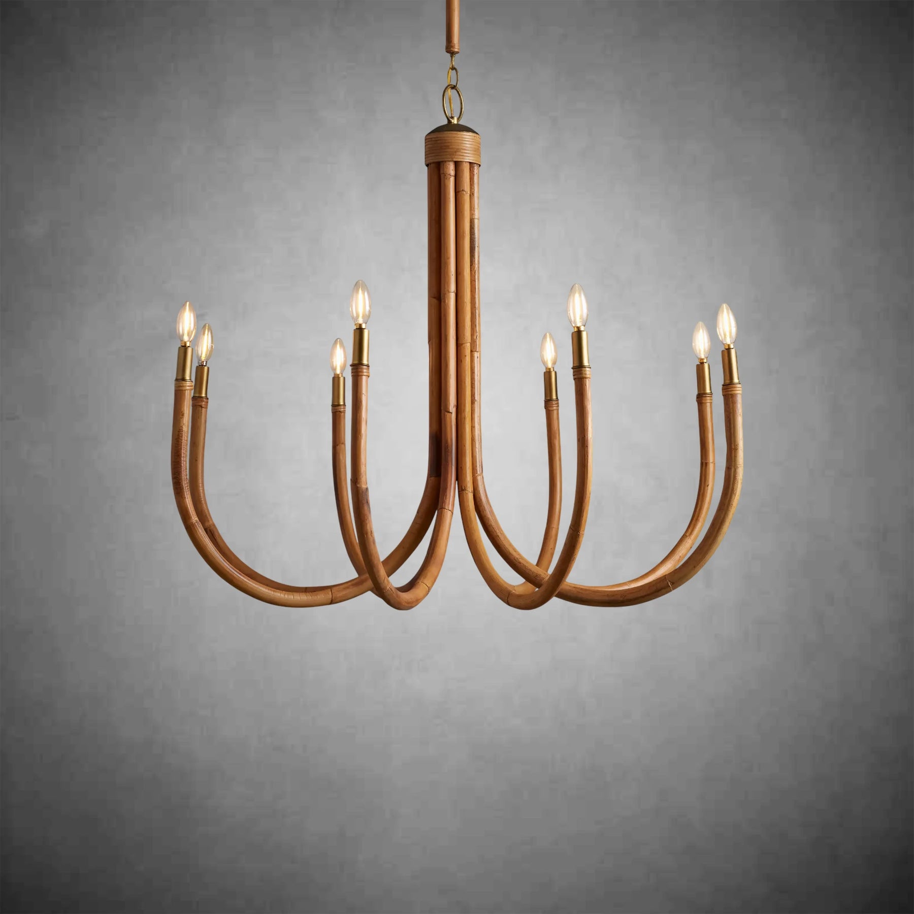 Ravda Round Chandelier with Antique Brass