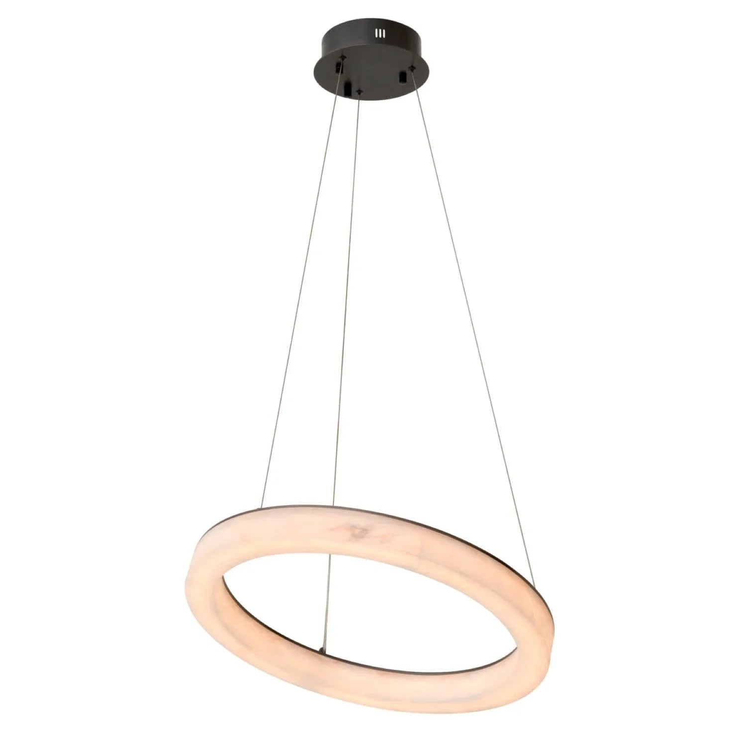 Raymond Modern Round Living Room Alabaster Pendant Chandelier