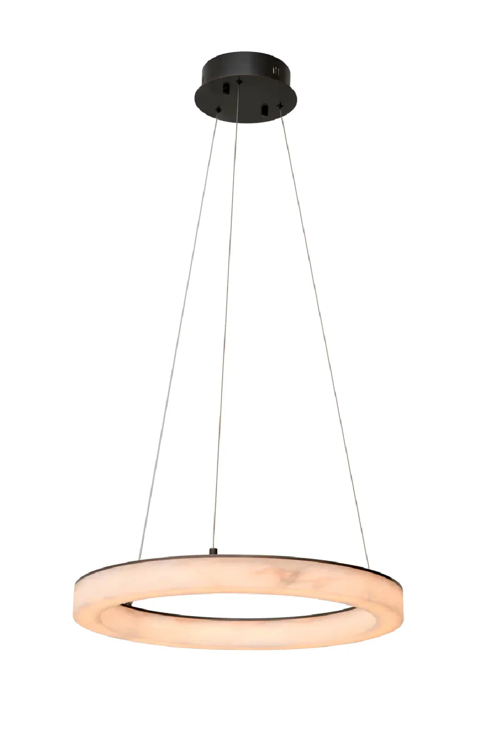 Raymond Modern Round Living Room Alabaster Pendant Chandelier