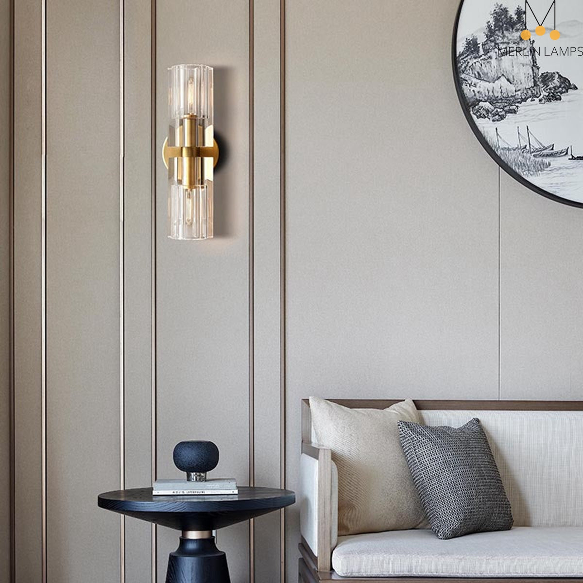 Reger Crystal Linear Wall Sconce 13"H