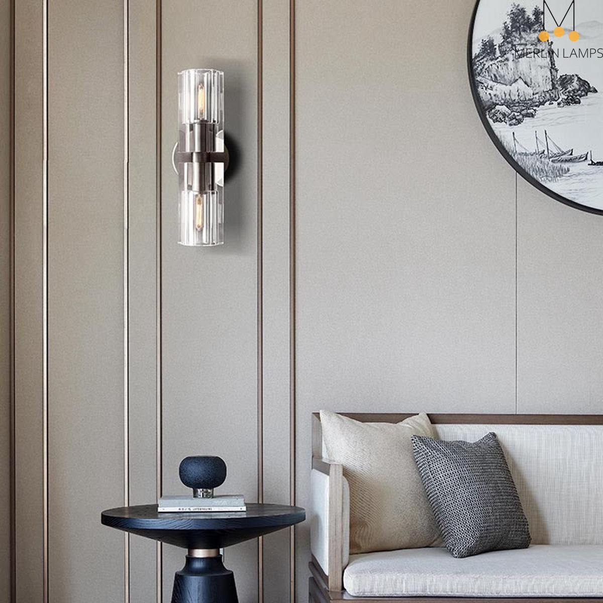 Reger Crystal Linear Wall Sconce 13"H