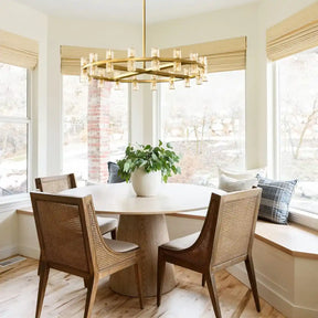 Reger Round Chandelier 36" 48" 60"-Chandelier-Merlin Lamps-36"-Brass-merlinlamps