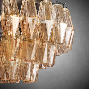 Renee Glass Round Flush Mount 17"