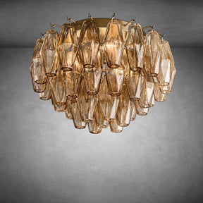 Renee Glass Round Flush Mount 17"