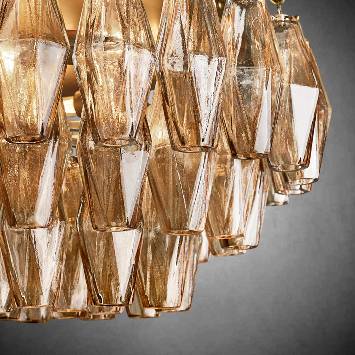 Renee Glass Round Flush Mount 17"