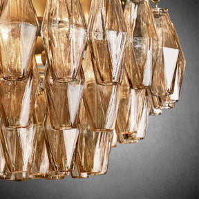 Renee Glass Round Flush Mount 17"