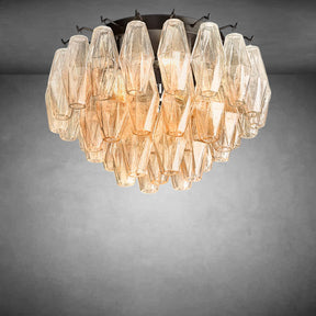 Renee Glass Round Flush Mount 17"