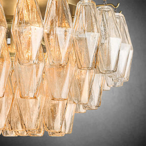 Renee Glass Round Flush Mount 17"