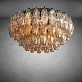 Renee Glass Round Flush Mount 24"