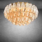 Renee Glass Round Flush Mount 24"