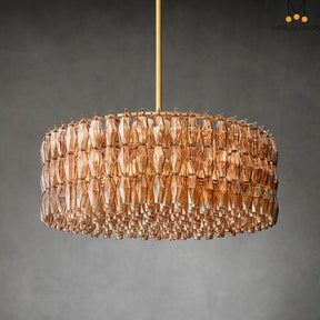Renee Modern Round Glass Chandelier 47”