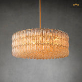 Renee Modern Round Glass Chandelier 47”