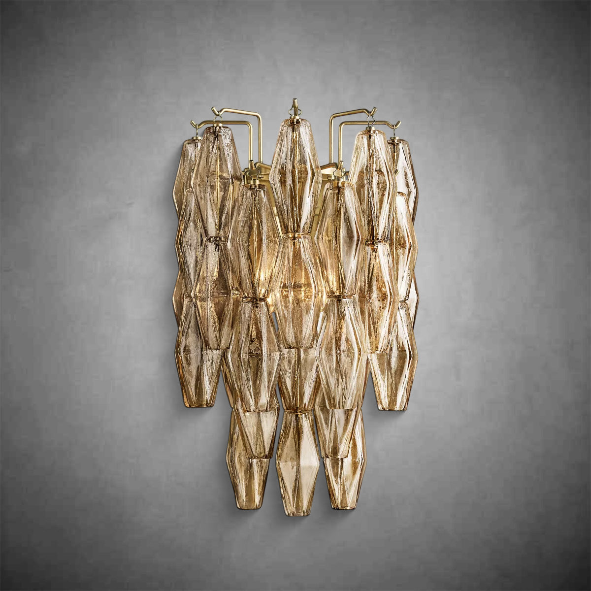 Renee Smoke Glass Sconce 19" 31"