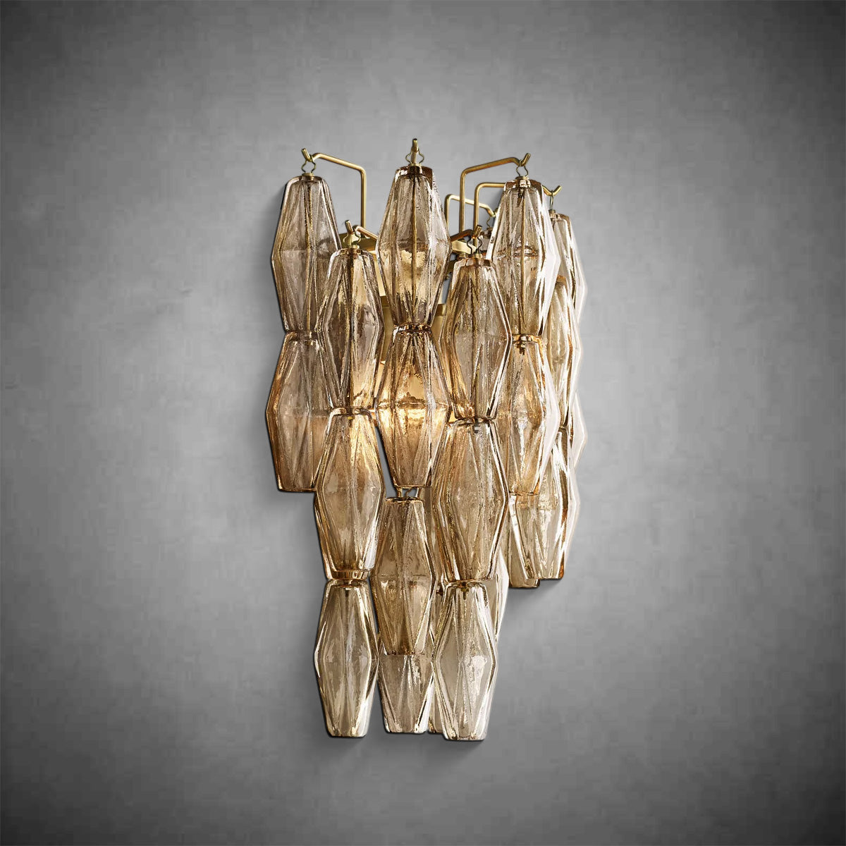 Renee Smoke Glass Sconce 19" 31"