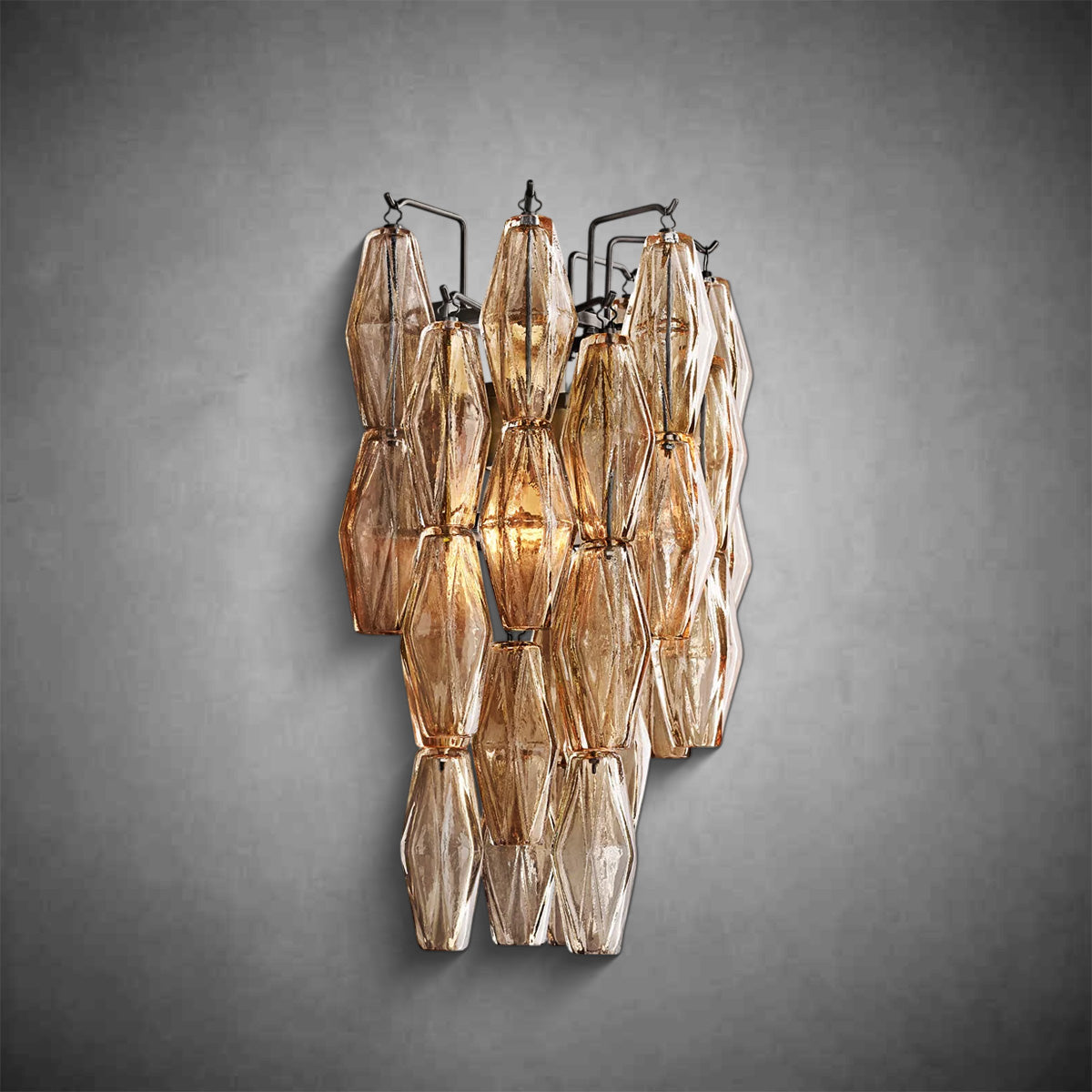 Renee Smoke Glass Sconce 19" 31"