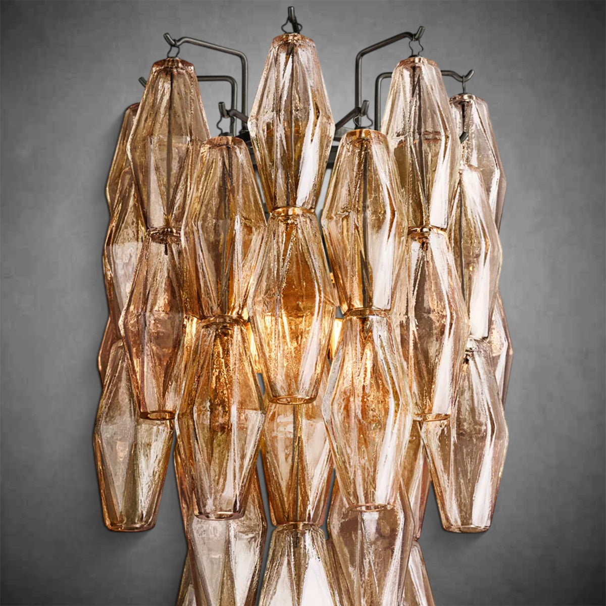 Renee Smoke Glass Sconce 19" 31"