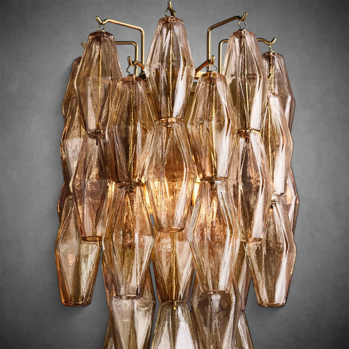 Renee Smoke Glass Sconce 19" 31"