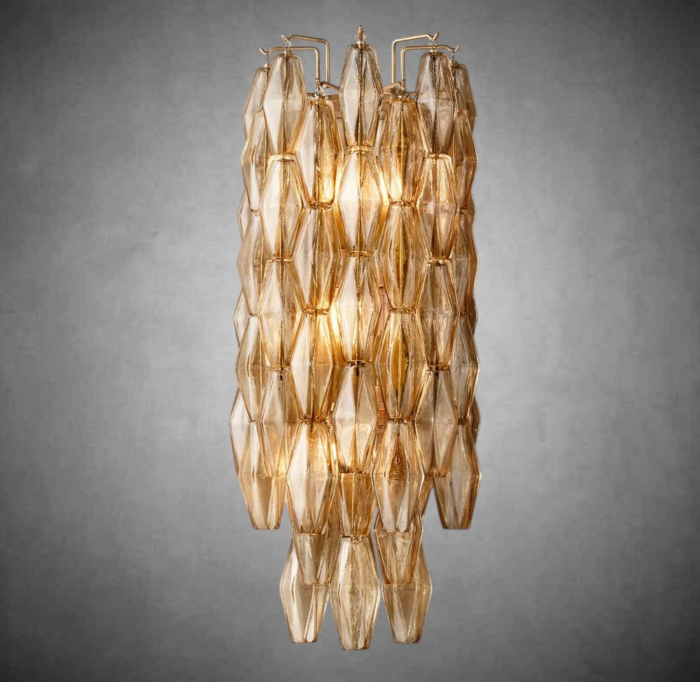 Renee Smoke Glass Sconce 19" 31"